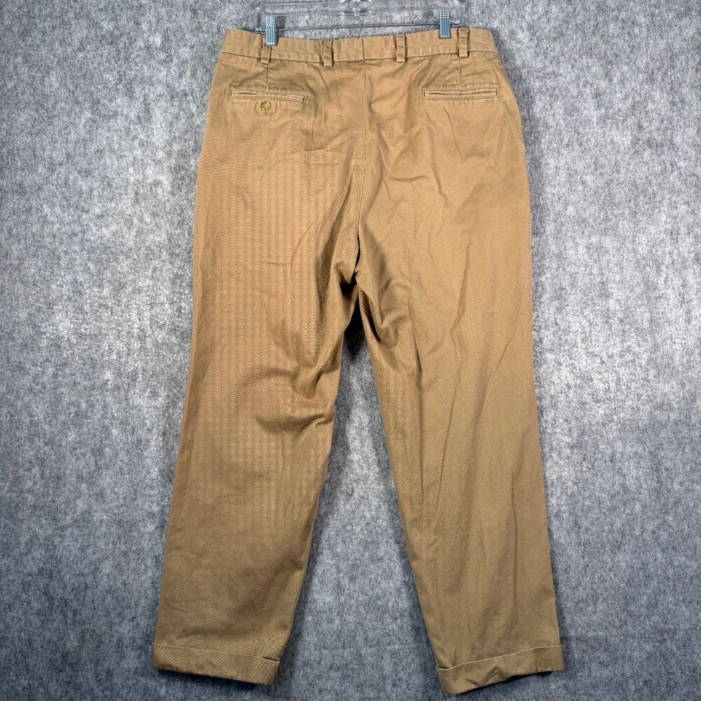 Bills Khakis Pants Mens 38x31 Brown Pleated Cotton Chinos USA - Picture 12 of 14